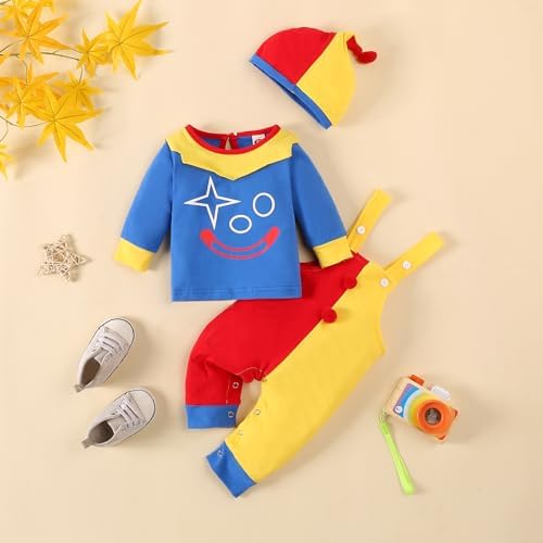 VINUOKER Baby Boy Halloween Clothes Halloween clown outfit funny infant clown costume