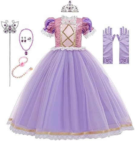 FMYFWY Princess Sofia Dress for Girls Halloween Party Cosplay