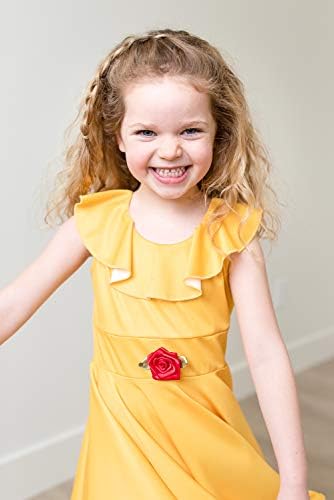 Bright Cheerful Yellow Twirl Princess Dress for Girls