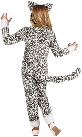 Fun Costumes Girls Spotted Snow Leopard Cats Halloween Jumpsuit