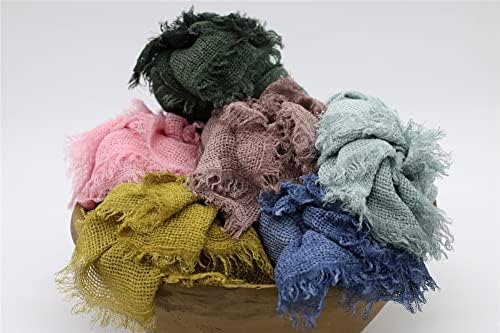 Coberllus Baby Mesh Blanket Photography Props Blue