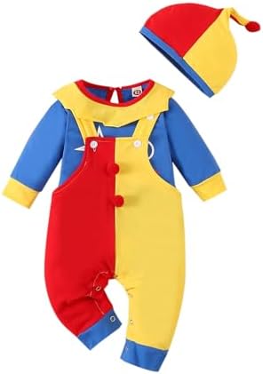 VINUOKER Baby Boy Halloween Clothes Halloween clown outfit funny infant clown costume