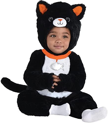 Cuddly Black Cat Costume for Kids