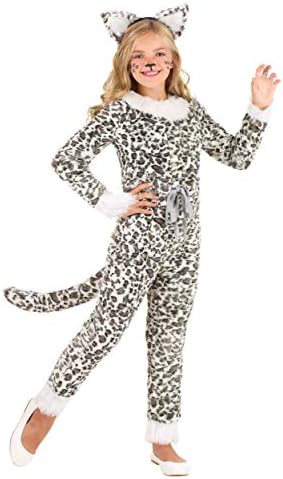 Fun Costumes Girls Spotted Snow Leopard Cats Halloween Jumpsuit