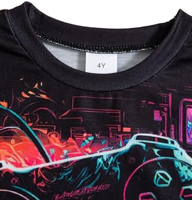 FRCLHWA Boys Letter Graphic T-Shirt Set 2-7T