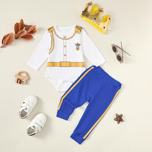 Prince Charlton Baby Costume Outfit with Crown Hat
