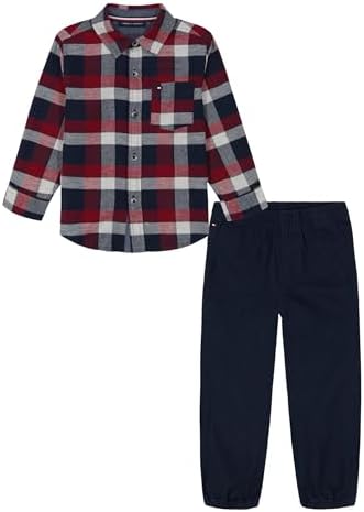 Stylish 2-Piece Set Tommy Hilfiger Boys Woven Shirt Pants