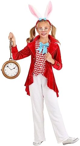 Fun Costumes Dignified White Rabbit Girls Halloween Costume for Kids
