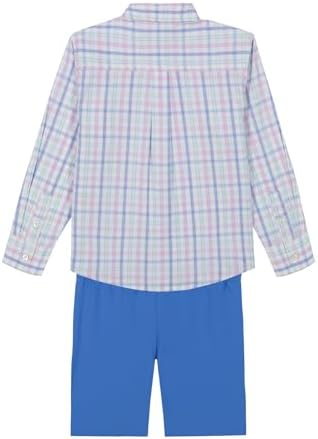 boys IZOD Collared Button-Down Shirt Performance Shorts Set