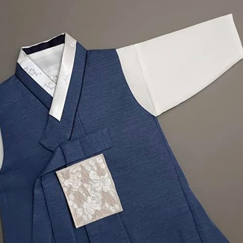 Perfect Solid Blue Boy Korean Hanbok