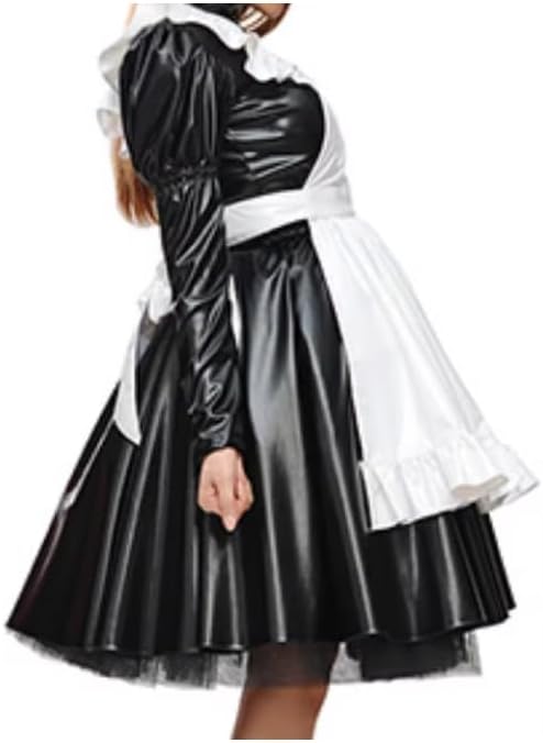 PVC Giant Maid Dress White Apron
