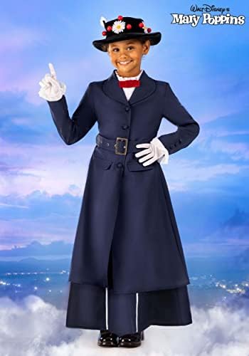 bwDis Disney Mary Poppins Halloween Costume Nanny Gown for Girls