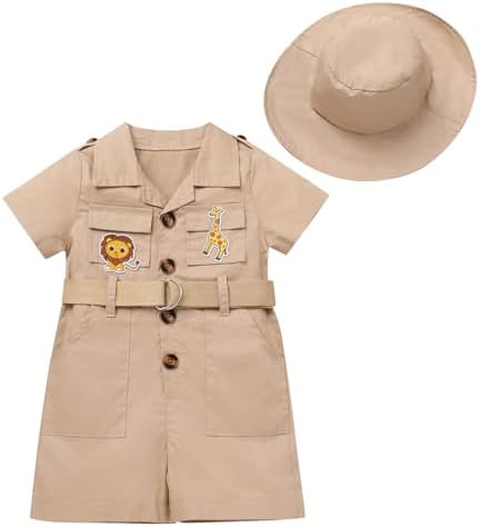 Adventure Kids Baby Safari Outfit Zoo Keeper Jumpsuit for Little Ones
