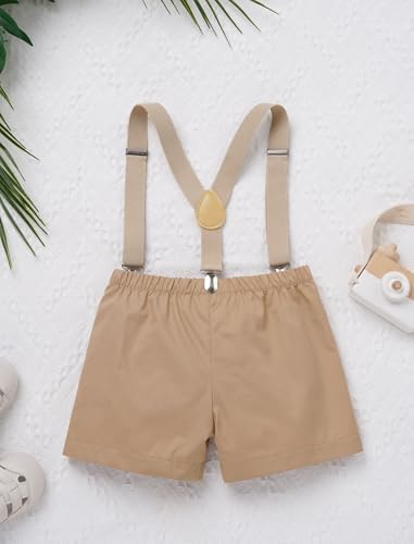 IMEKIS 1st Birthday Outfit Jungle Safari AnimalRomper Suspenders Hat