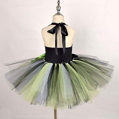 IBTOM CASTLE Girls Halloween Floral Ruffle Tutu Dress