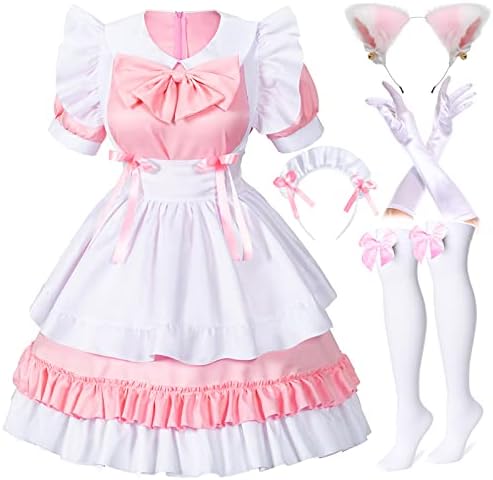 Kawaii Anime French Maid Costume Set for Girls