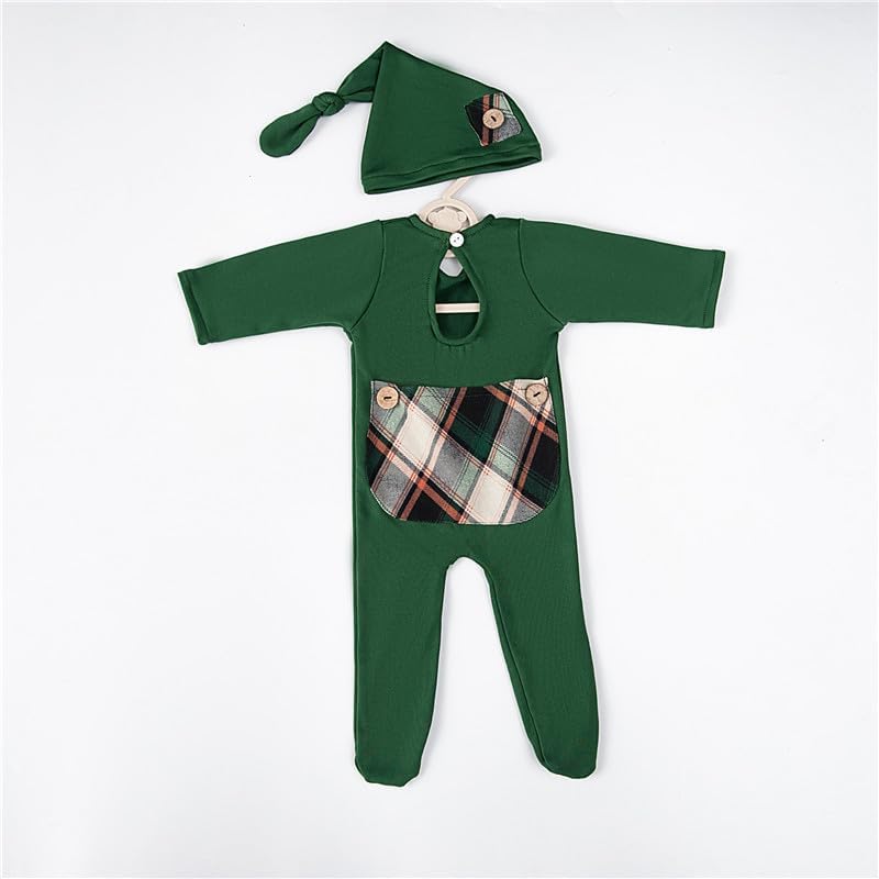 Newborn Baby Christmas Hat Legging Set for Photography