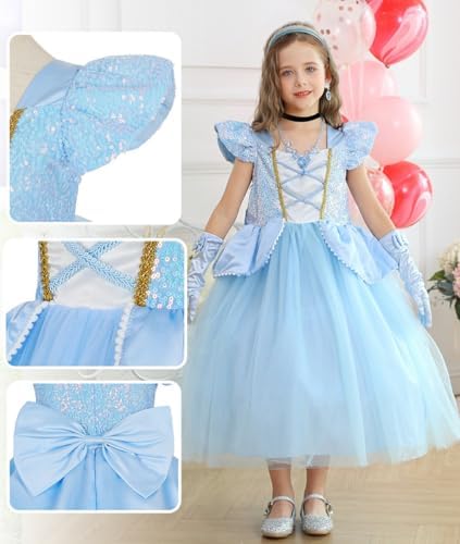 Luzlen Princess Dress for Girls Halloween Party Perfect