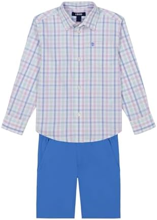 boys IZOD Collared Button-Down Shirt Performance Shorts Set