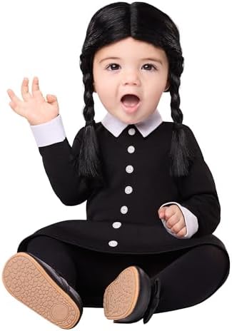 Spirit Halloween Addams Family Baby Wednesday Costume Charcoal Teal