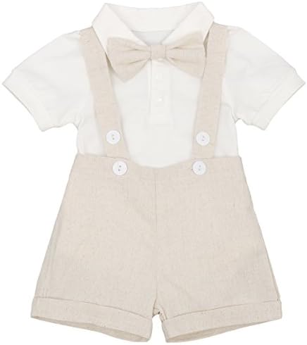 IMEKIS Baby Boy Baptism Tuxedo Suit