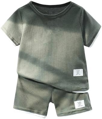 Verdusa Kids 2-Piece Casual Outfits Soft Stretchy for Toddler Boys