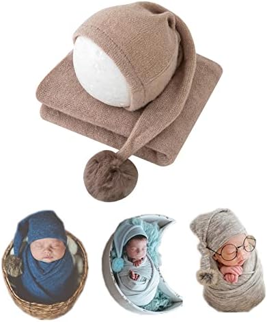 Newborn Baby Photography Props Sleepy Hats and Fabric Wrap