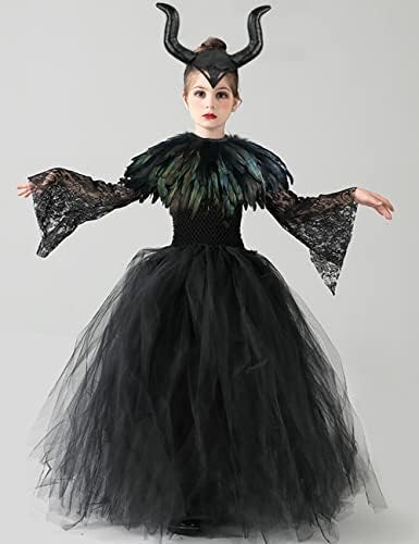Elegant Princesspronza Princess Lace Tutu Tulle Dress for Halloween