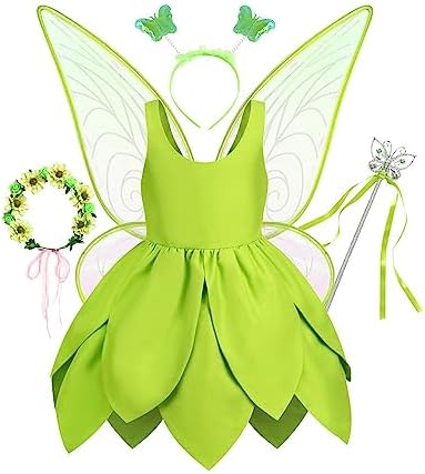 Princess model Green Dress with Wings Toddler Halloween Costume