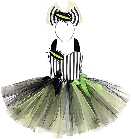 IBTOM CASTLE Girls Halloween Floral Ruffle Tutu Dress
