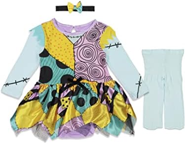 Sally infant girl dress tights and headband set