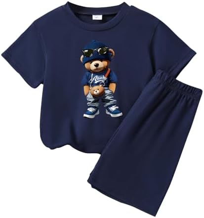 Nivne Tco - Cartoon Print Toddler Boy Outfit 2-7T