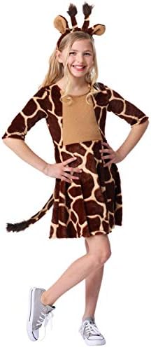 Girls Giraffe Fleece Costume with attached tail