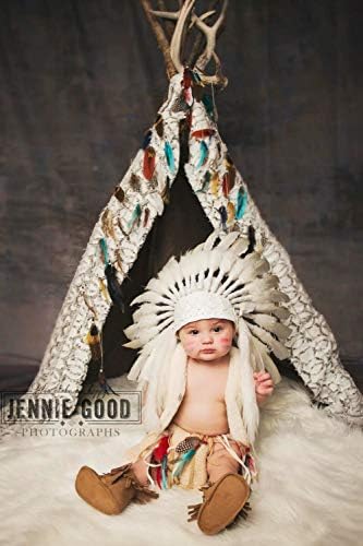 Handmade Native Feather Headdresses for Babies 0-9 Months