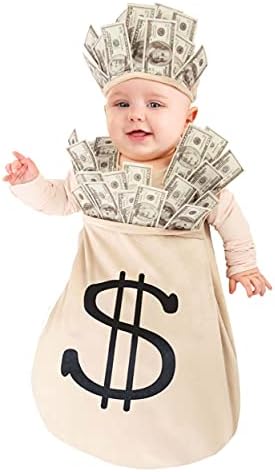 Adorable Baby Money Costume Bunting Sleeveless with Dollar Sign