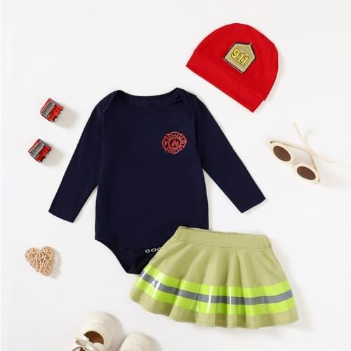 Fireman Costume for Baby Girls Halloween