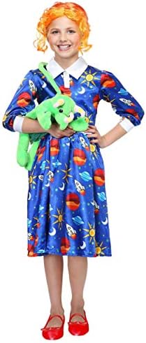 Girls Miss Frizzle Magic School Bus Costume - Science Teacher attire for kids