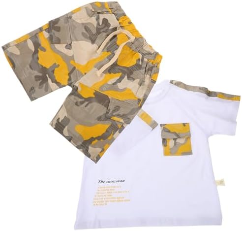 AOKWAWALIY Boys Summer Set Trendy T-Shirts Slim Pants forSpecifies