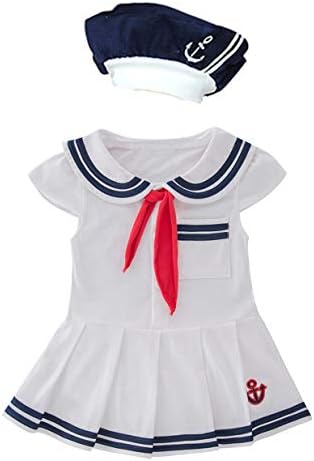 Sailor Suit Jumpsuit for Baby Girls - Nautical Unused
