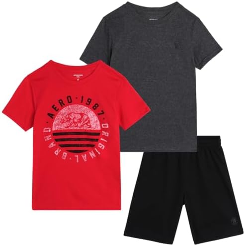 Style with Comfort Boys T-Shirt Fleece Shorts Set 4-12
