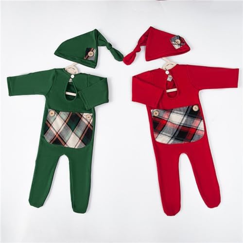 Newborn Baby Christmas Hat Legging Set for Photography