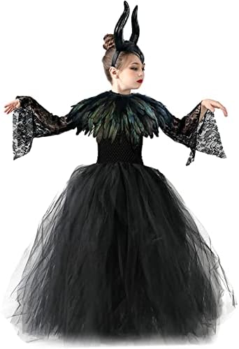 Elegant Princesspronza Princess Lace Tutu Tulle Dress for Halloween