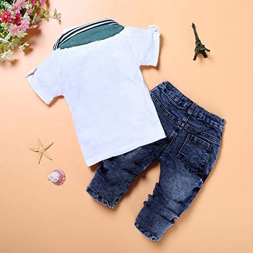 Plaid Shirt T-Shirt Suspender Jean Sets