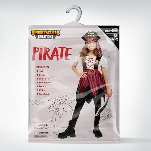 Spooktacular Kids Pirate Dress Halloween Costume for Girls Safe and Comfortable