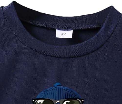 Nivne Tco - Cartoon Print Toddler Boy Outfit 2-7T