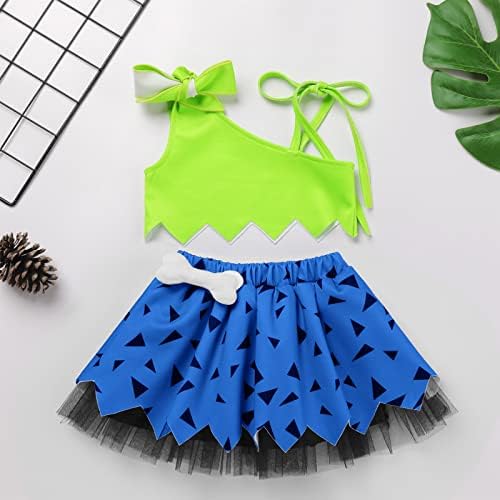 Exclusive IDOPIP Halloween costume - Stone Age Kids Baby CavemanCave Girl Bam Bam Costume