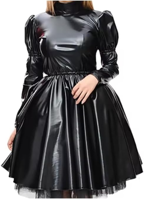 PVC Giant Maid Dress White Apron