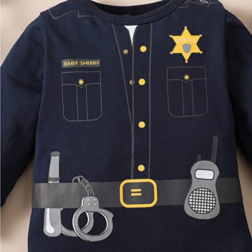 Newborn Boy Girl Halloween Police Costume Romper