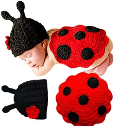 Newborn Baby Croitchet Gi Handmade Beanie Cap Romper