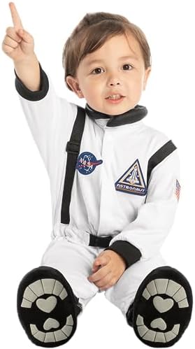 Spooktacular Creations Toddler Halloween Astronaut Costume - Space-themed BabyJumpsuit with Boots